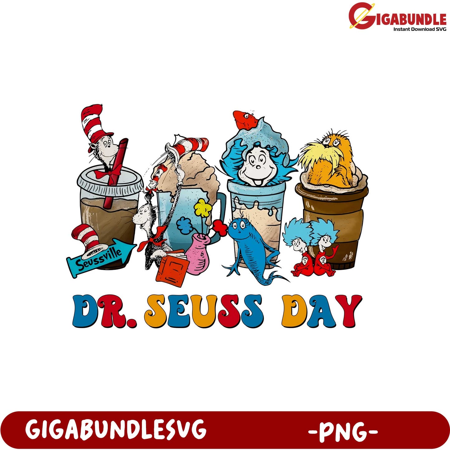 Celebrate Dr. Seuss Day with Fun PNG Designs for Kids