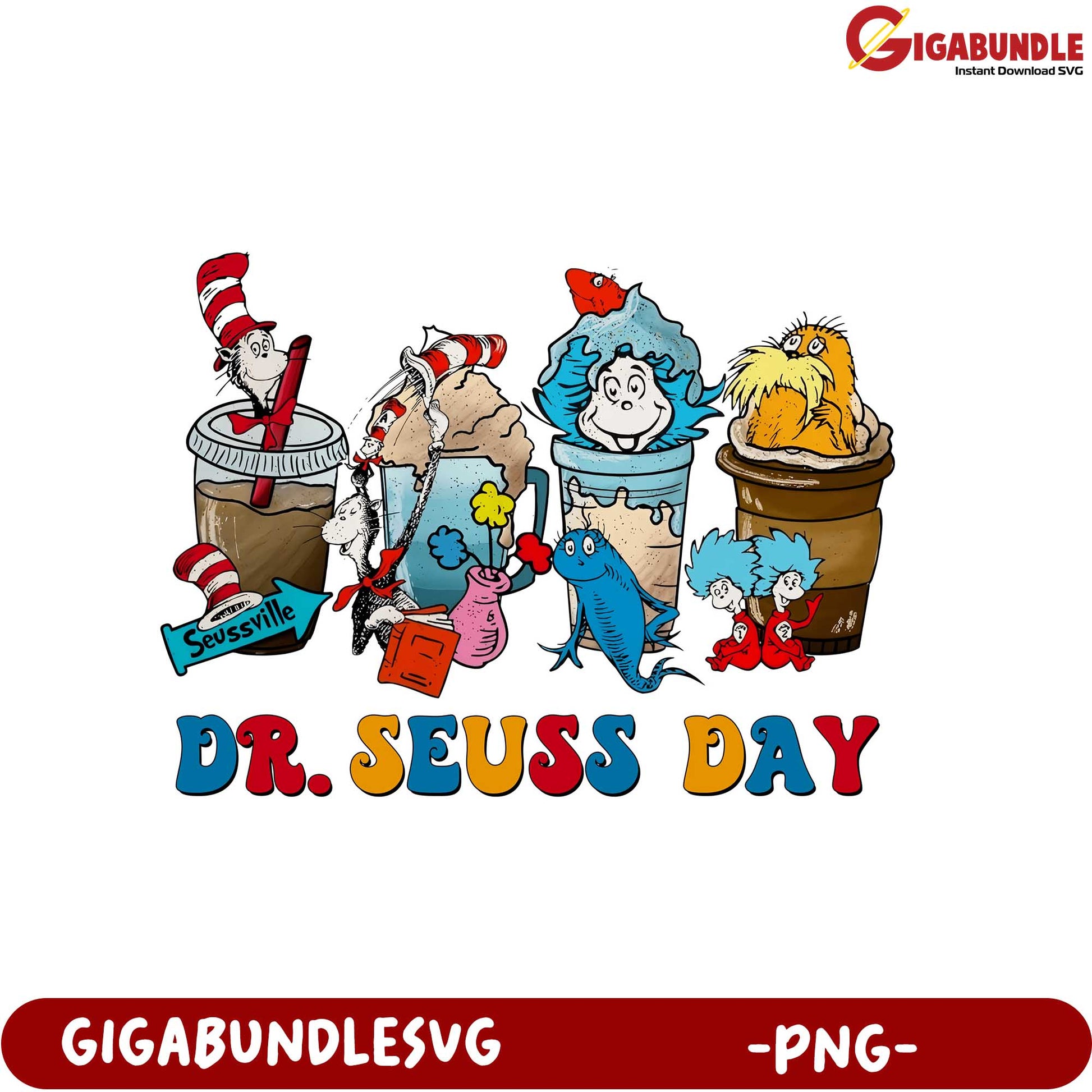 Celebrate Dr. Seuss Day with Fun PNG Designs for Kids