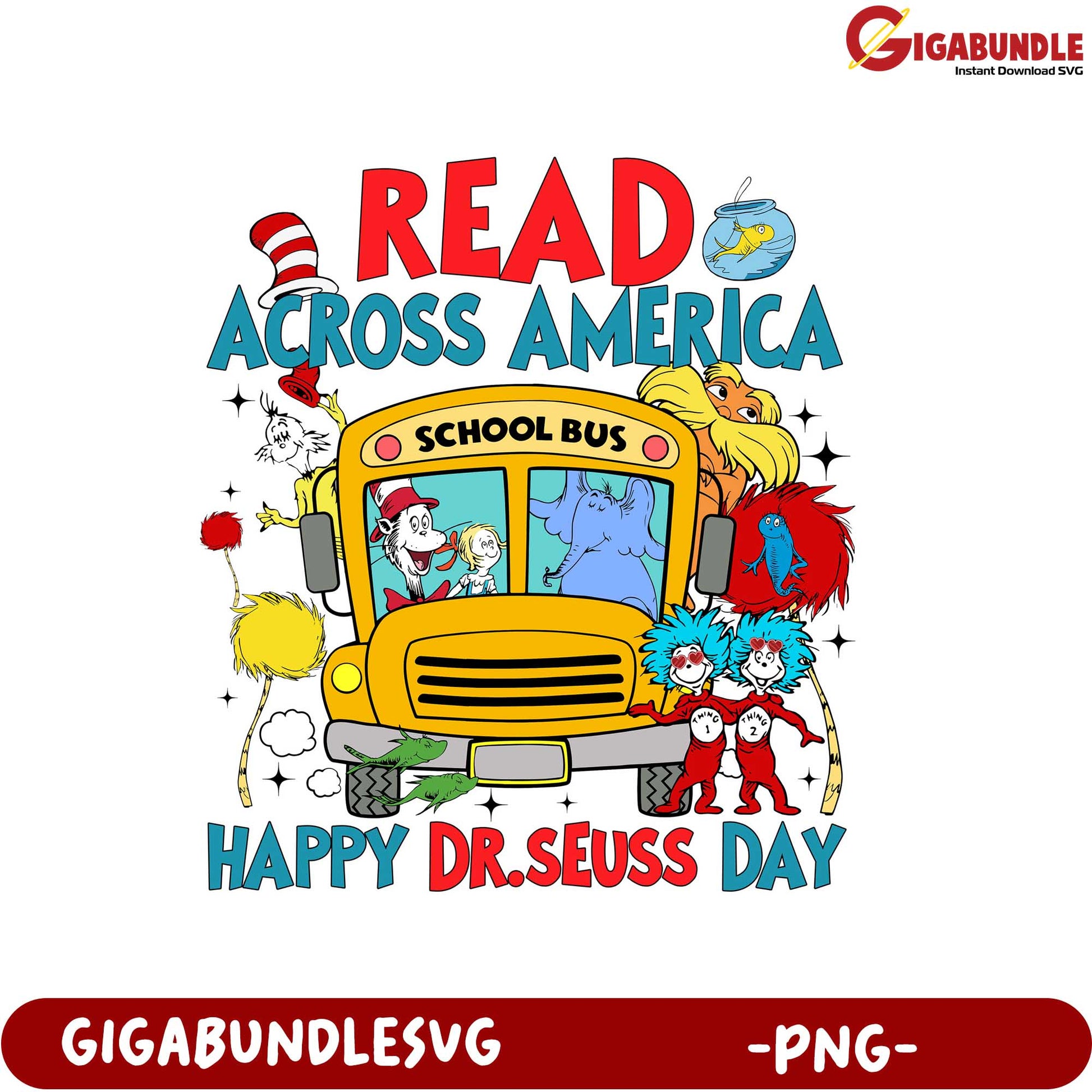 Celebrate Dr. Seuss Day with Fun Read Across America PNG