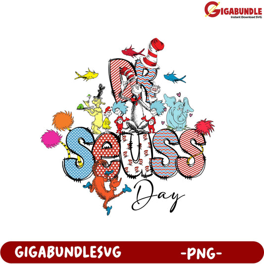 Celebrate Dr. Seuss Day with Fun and Colorful PNG Art Design