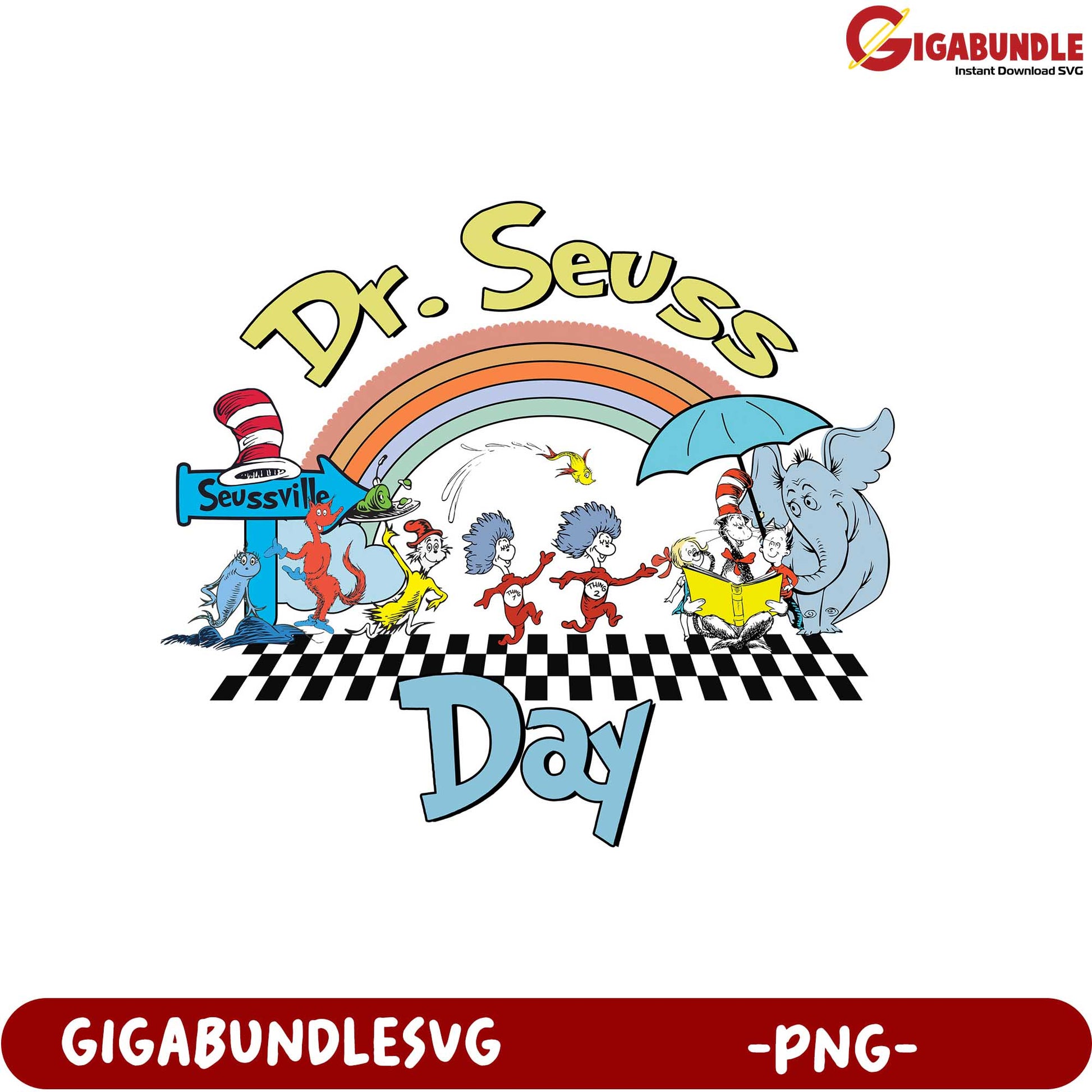 Celebrate Dr. Seuss Day with This Fun PNG Design for Kids