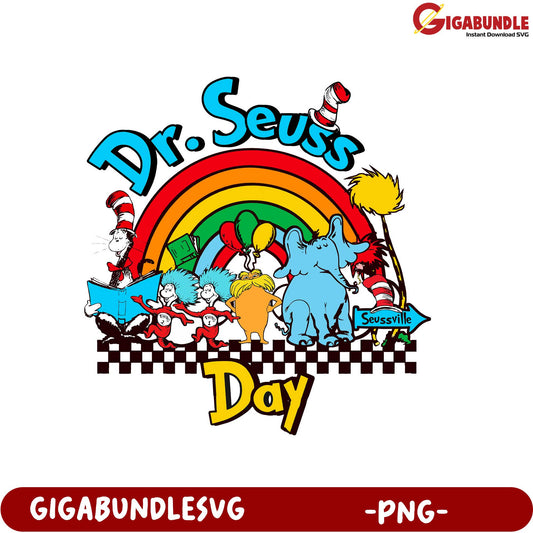 Celebrate Dr. Seuss Day with Whimsical PNG Graphic Design