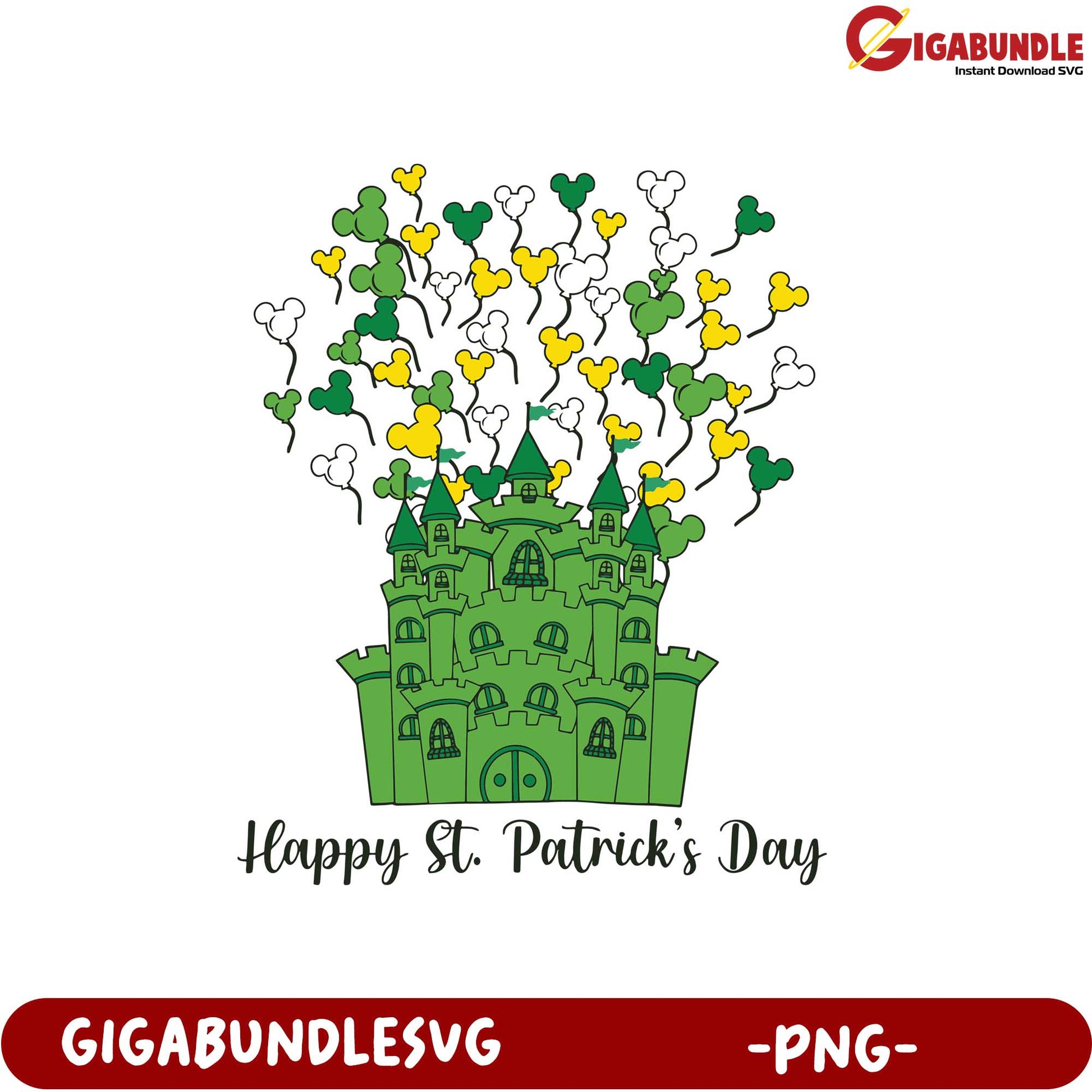 Celebrate St. Patrick’s Day with Our Fun Castle PNG Design