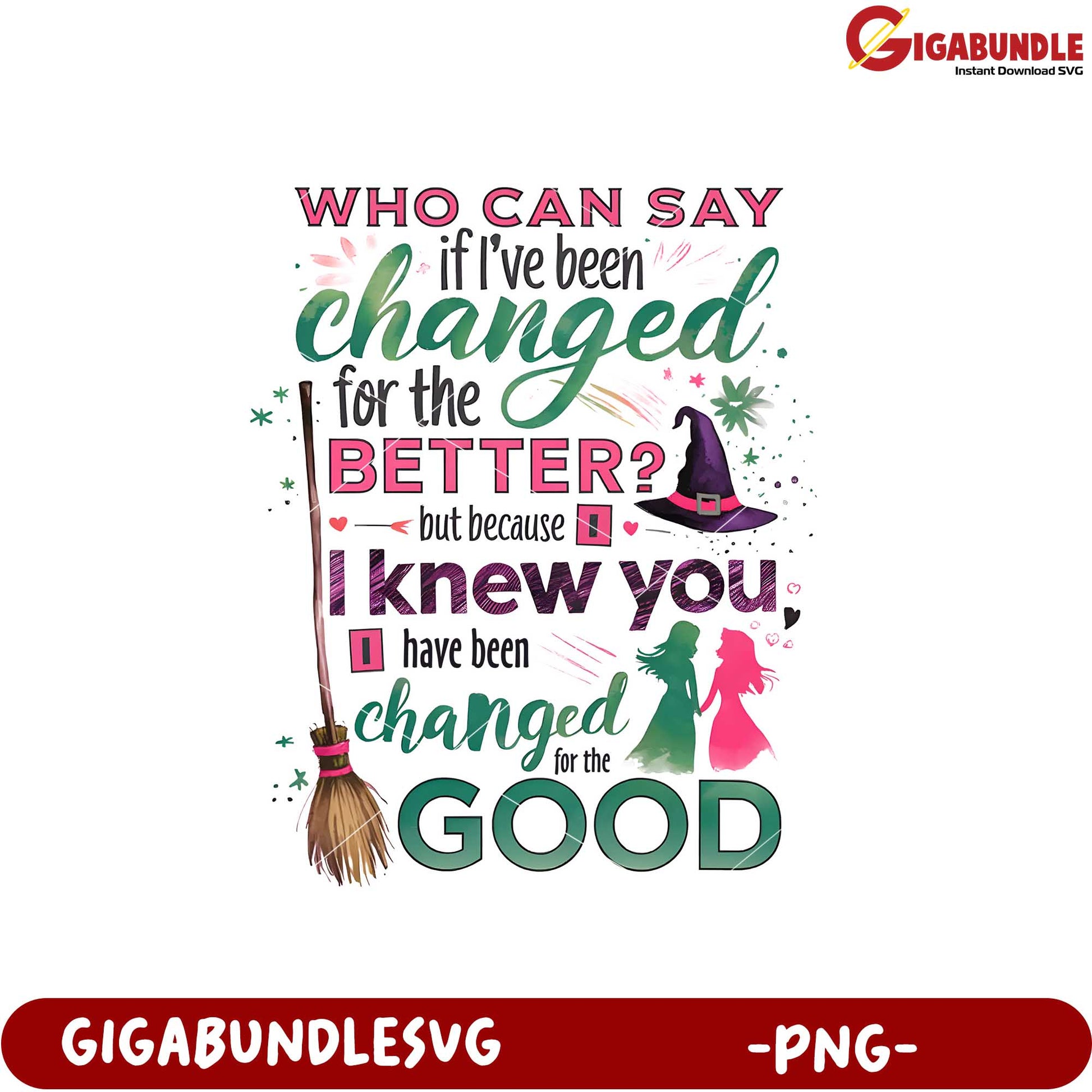 Changed for the Better Inspirational Quote PNG Artwork