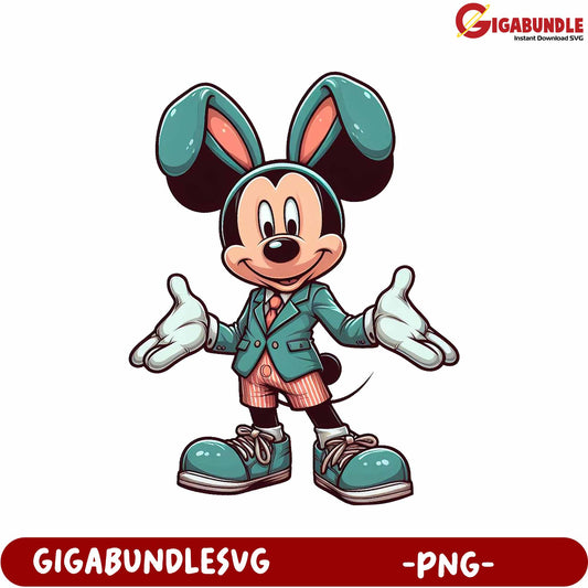 Charming Cartoon Mouse Character PNG – Fun Decorative Design