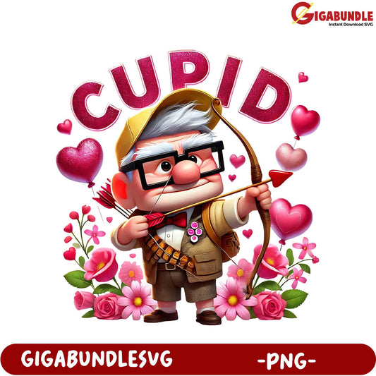 Charming Cupid PNG Design for Valentine's Day Projects & Crafts