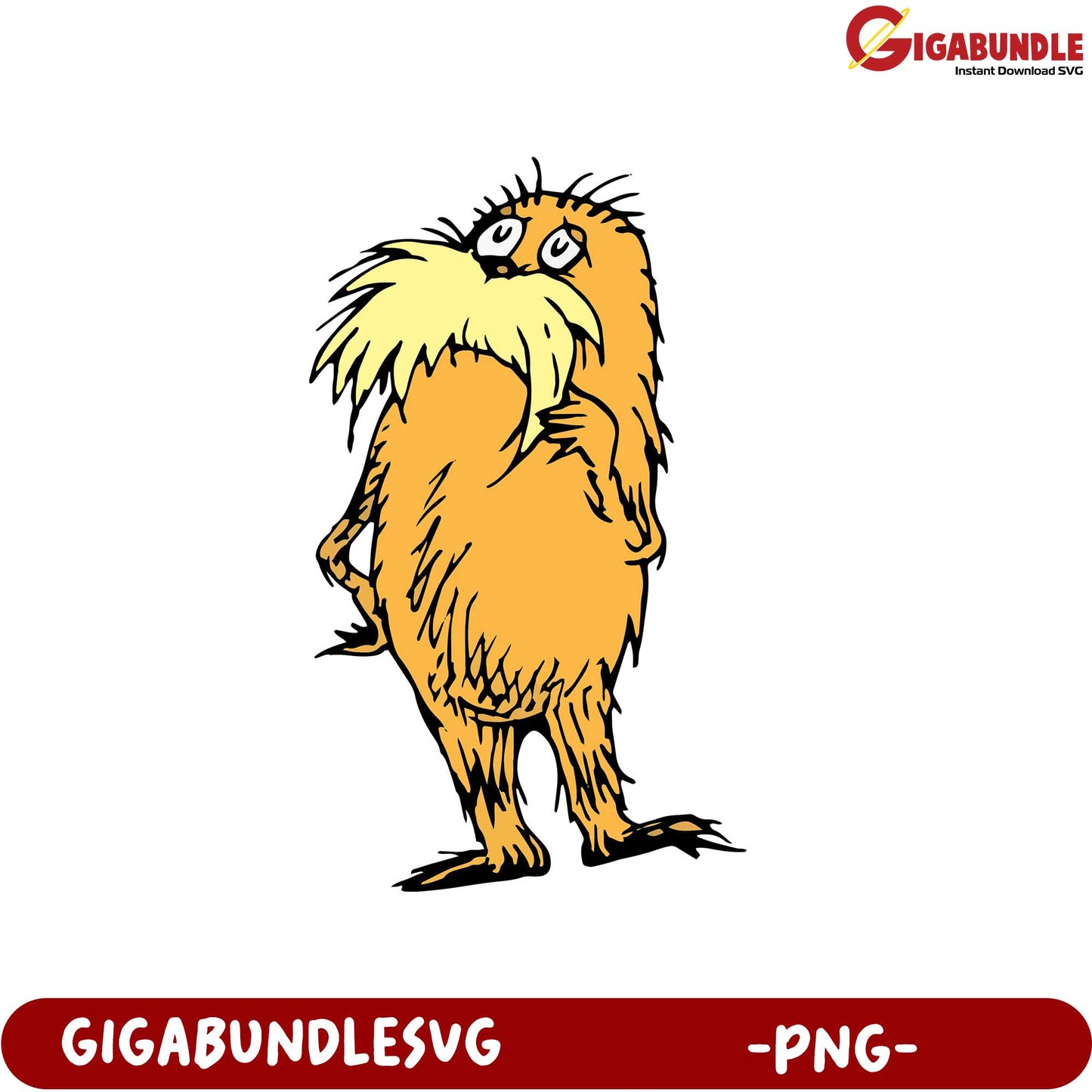 Charming Lorax PNG Image for Creative Projects and Designs