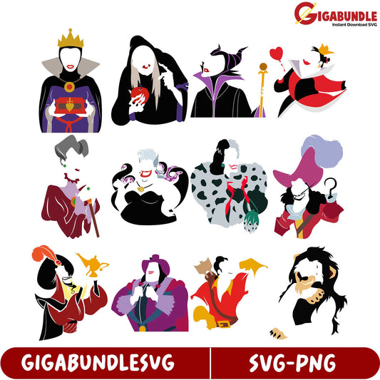 Charming Villains SVG Bundle Instant Download for Creative Use