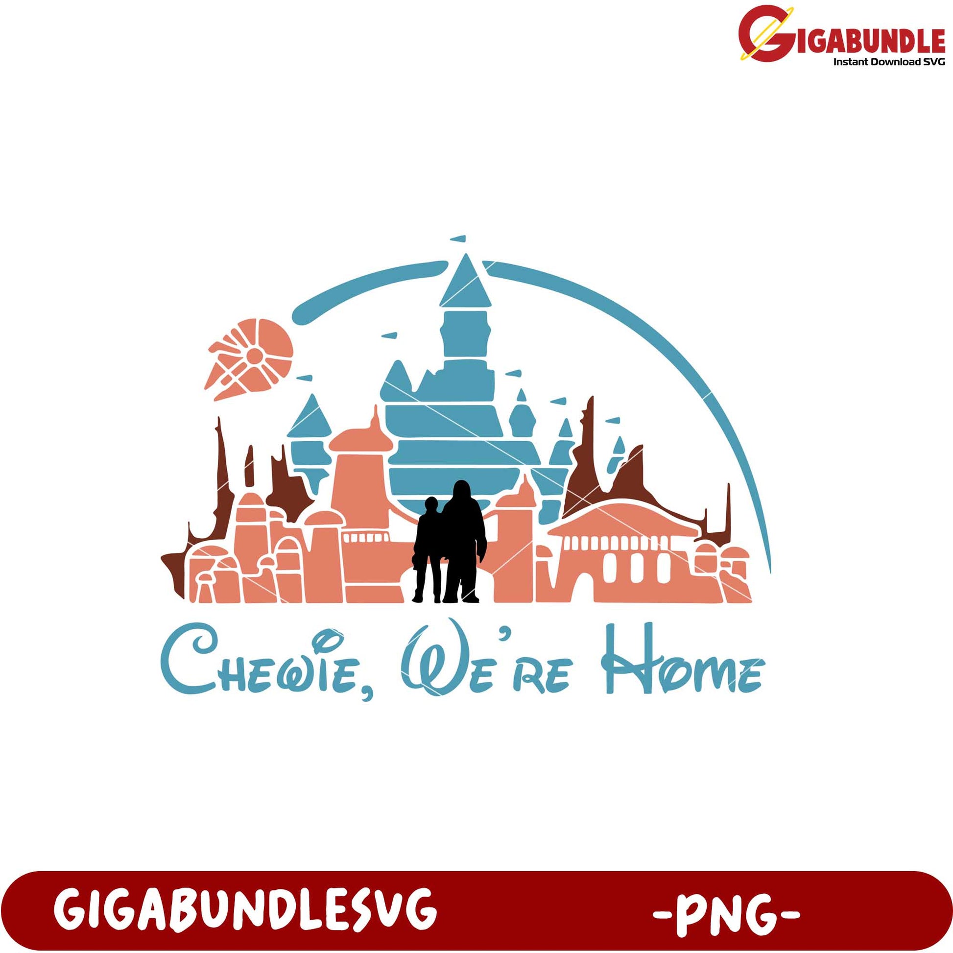 Chewie We Are Home Fantasy Castle PNG Design File