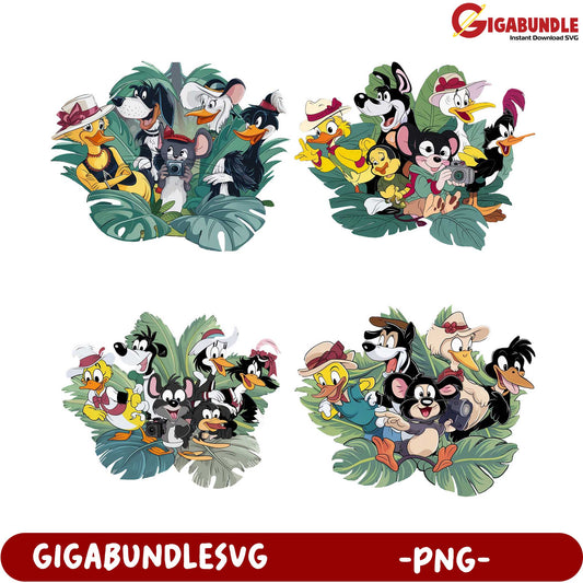 Colorful Cartoon Character PNG Bundle - Fun Designs for Kids