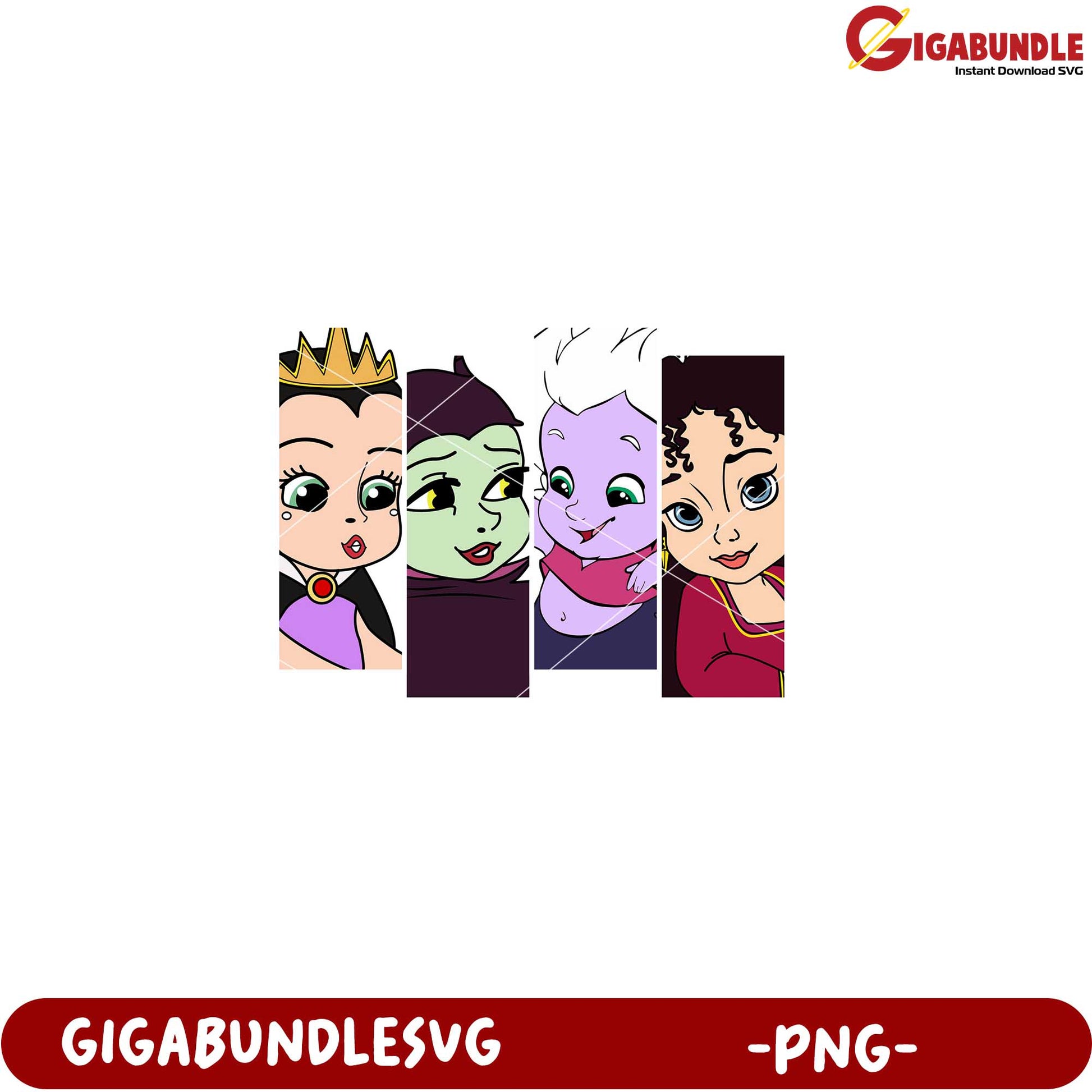 Colorful Cartoon Character PNG Bundle for Crafts