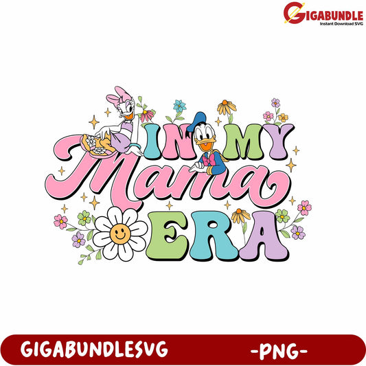 Colorful Disney-Inspired In My Mama Era PNG Graphic Design