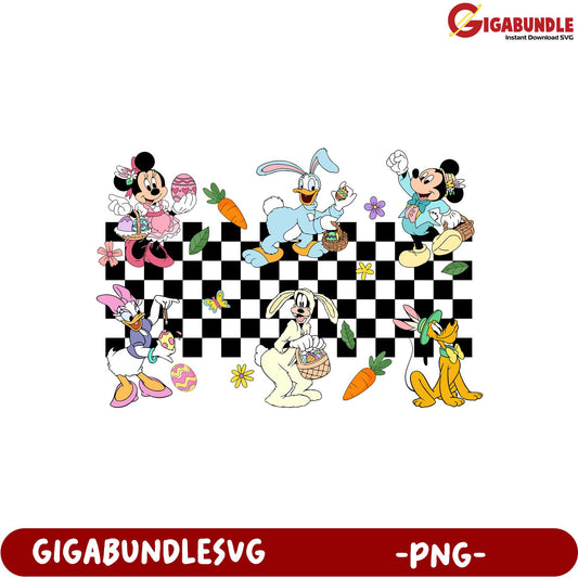 Colorful Disney Characters Easter PNG for Crafts & Decor 2023