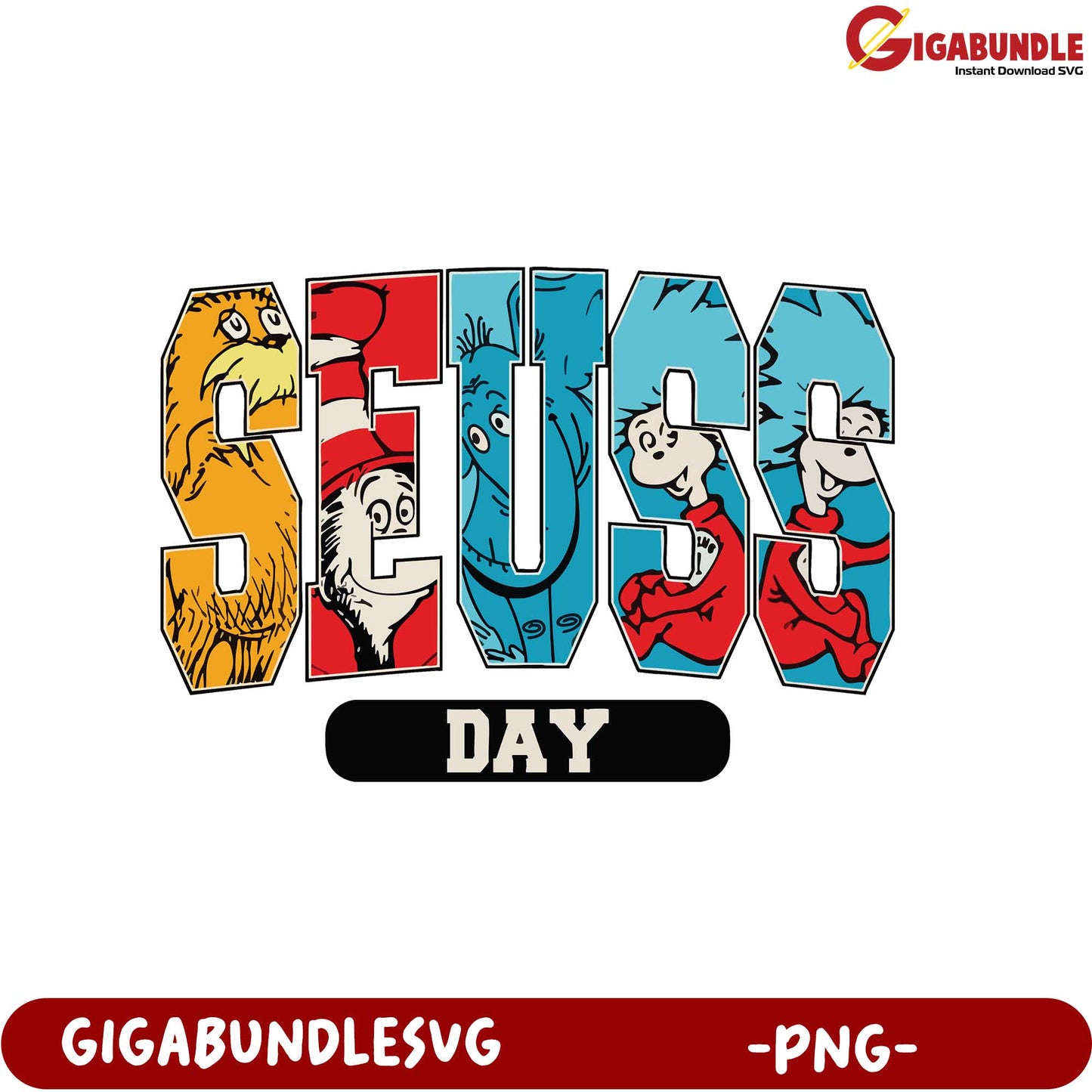 Colorful Dr. Seuss Day PNG Design for Fun Celebrations