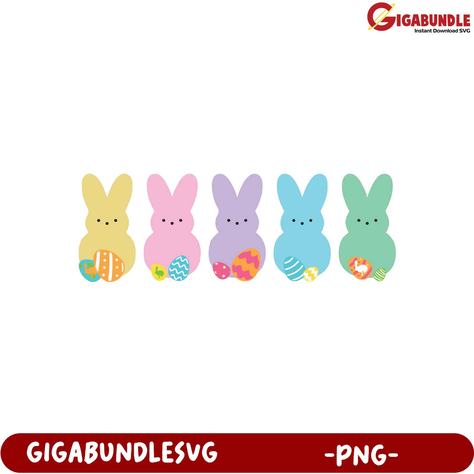 Colorful Easter Bunny PNG Clipart for Festive Crafts and Design