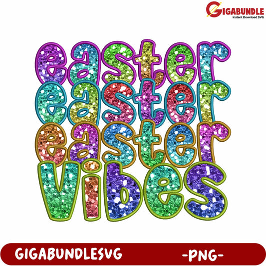 Colorful Easter Vibes PNG Design for Festive Celebrations