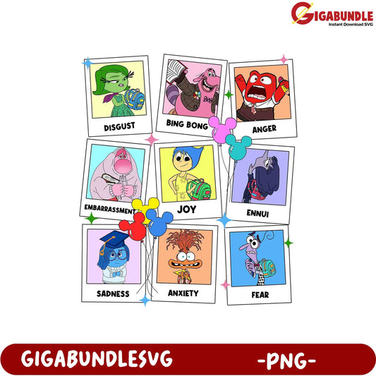 Colorful Emotions Character PNG - Instant Download Art