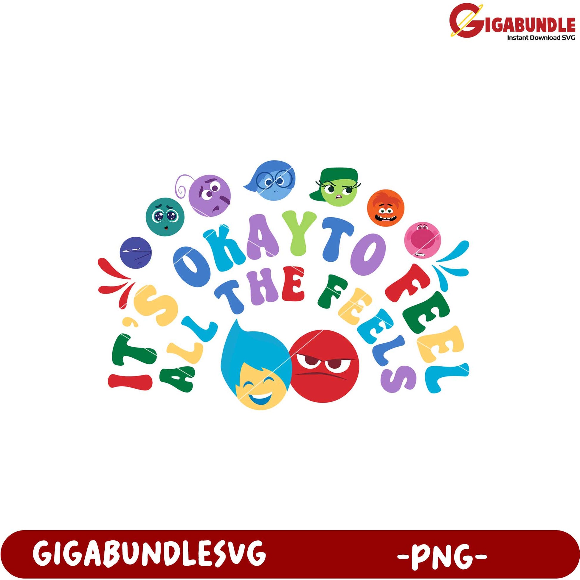 Colorful Emotions Design Its Okay To Feel PNG Download