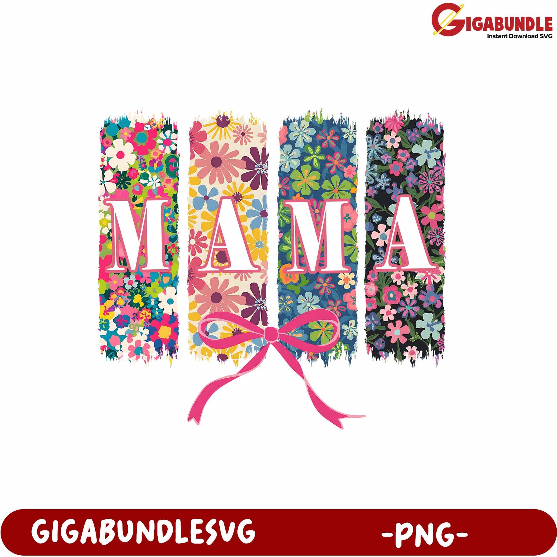 Colorful Floral Mama Design PNG for Creative Craft Projects