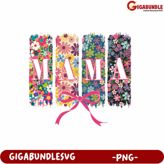 Colorful Floral Mama Design PNG for Creative Craft Projects