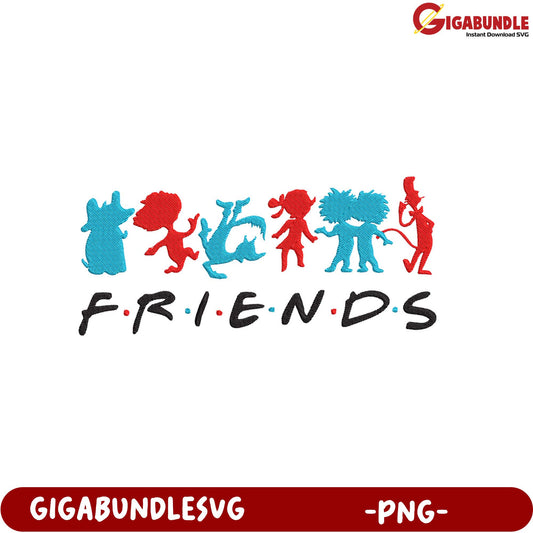Colorful Friends Silhouette PNG Design for Creative Projects