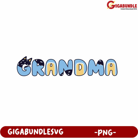 Colorful Grandma PNG Design for Creative Projects and Crafts