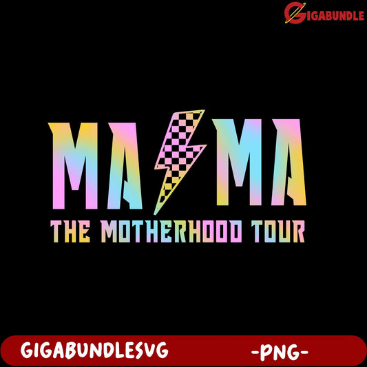 Colorful MA MA The Motherhood Tour Graphic Art PNG Format