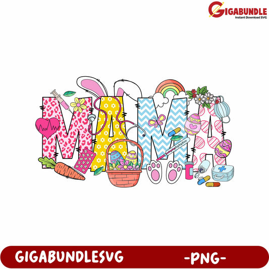 Colorful Mama Design PNG File for Creative Projects and Crafts