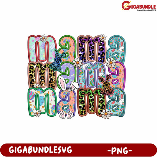 Colorful Mama Design PNG for Crafting and DIY Projects Online
