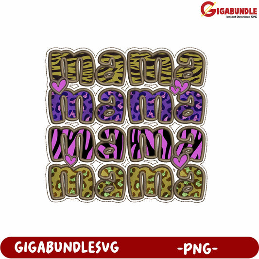 Colorful Mama Design PNG for Creative Projects and Crafts