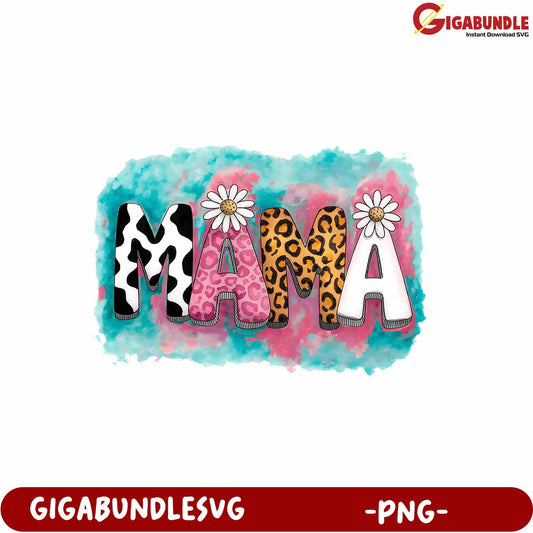 Colorful Mama Design PNG for Mothers Day Gifts and Crafts Ideas