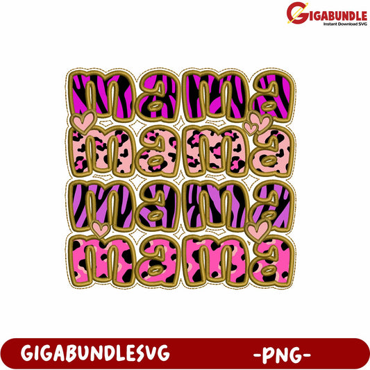 Colorful Mama PNG Design for Mothers Day Crafts and Projects