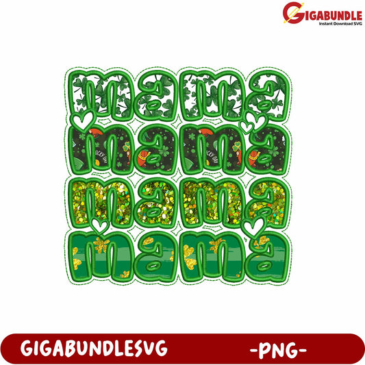 Colorful Mama Phrase Design PNG for Creative Projects and Crafts
