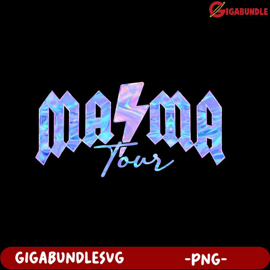 Colorful Masma Tour Logo Design in PNG Format for Merch
