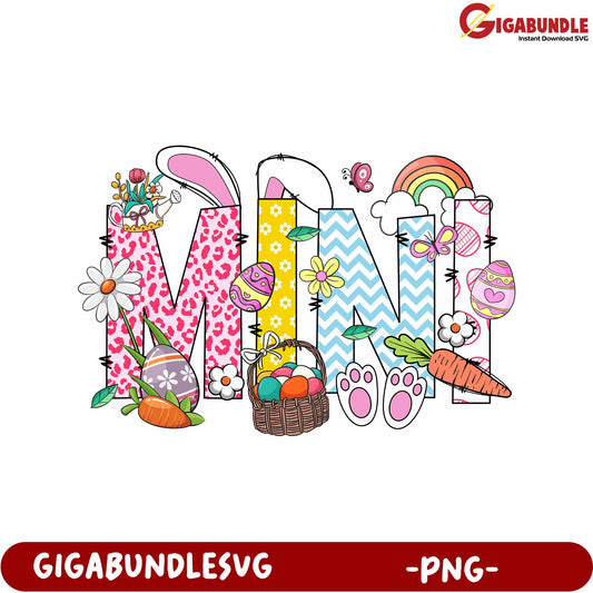 Colorful Mini Easter Design for Festive Celebrations - PNG