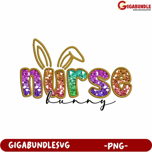 Colorful Nurse Bunny Design for Fun PNG Craft Projects