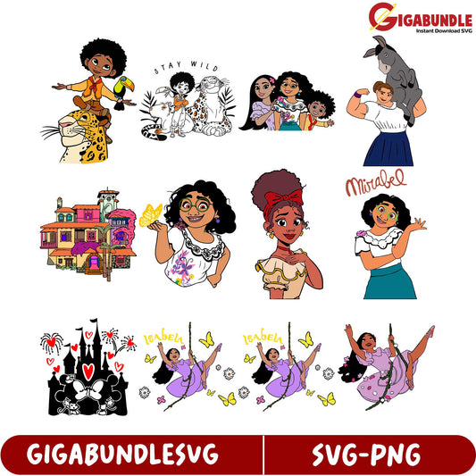 Colorful SVG Bundle of Cartoon Characters for Creative Projects