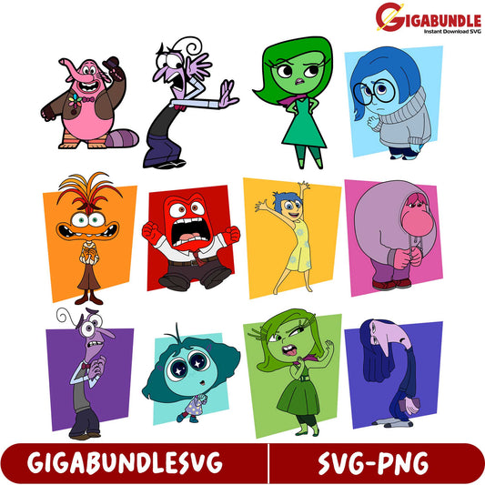 Colorful SVG Character Bundle for Custom Designs and Crafts