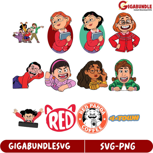 Colorful SVG Character Bundle for Fun Designs and Crafts