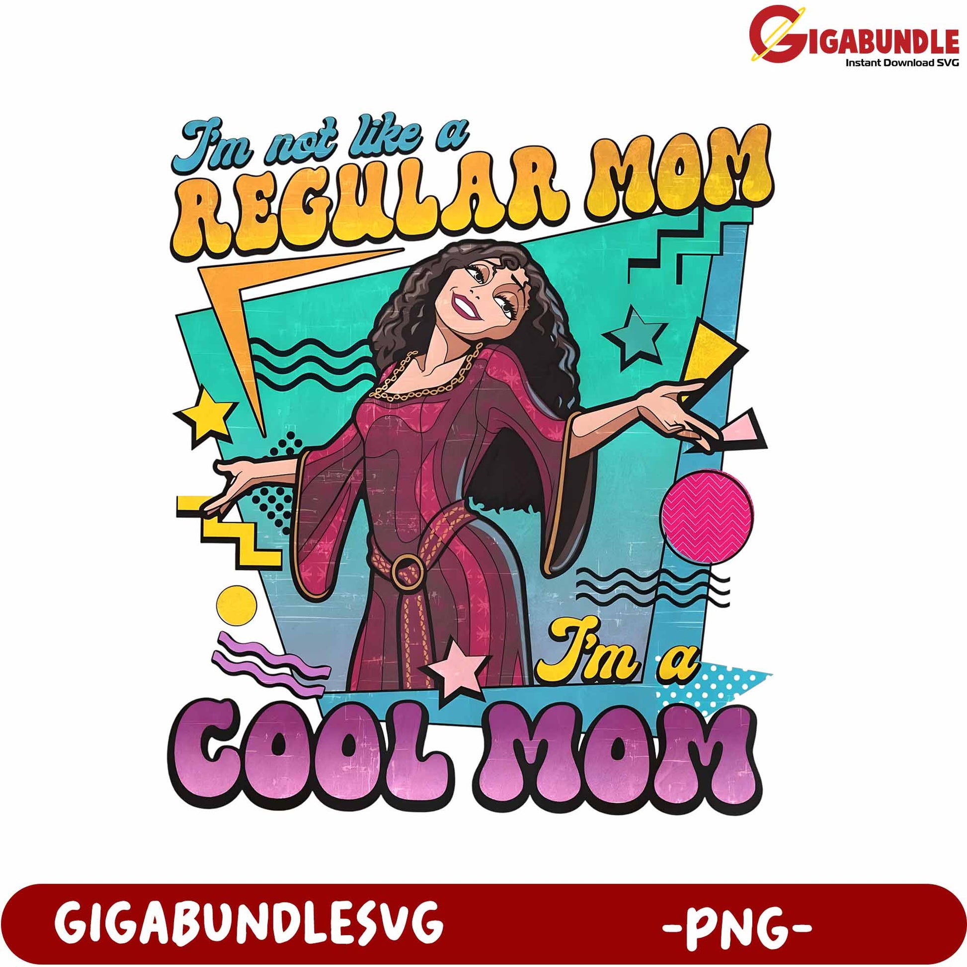 Cool Mom Quote Graphic for Fun T-Shirts - PNG Download