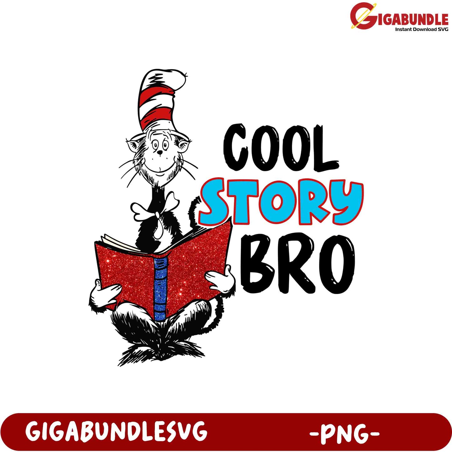 Cool Story Bro Cat Graphic PNG for Fun Designs