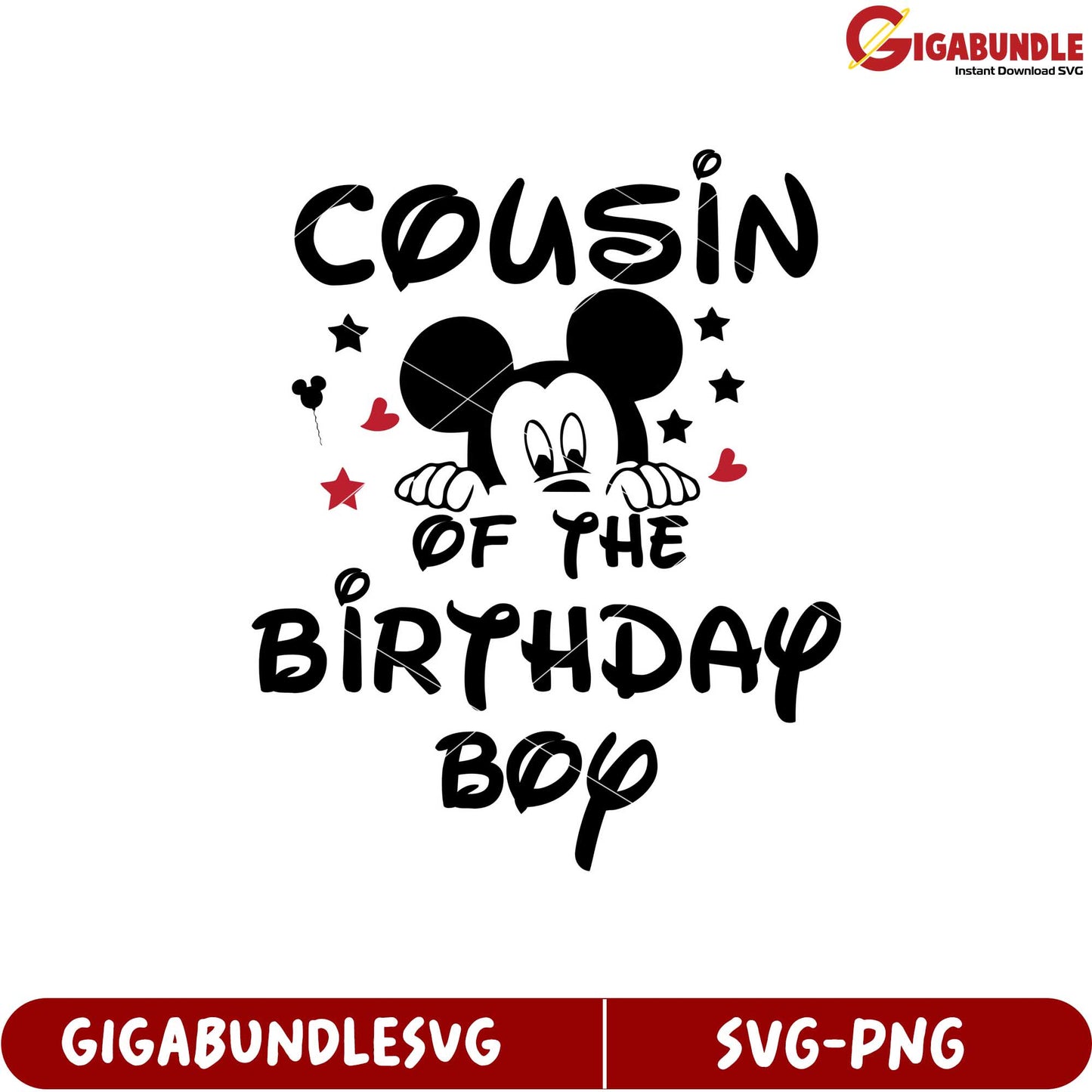 Cousin of the Birthday Boy SVG Design for Celebrations and Gifts