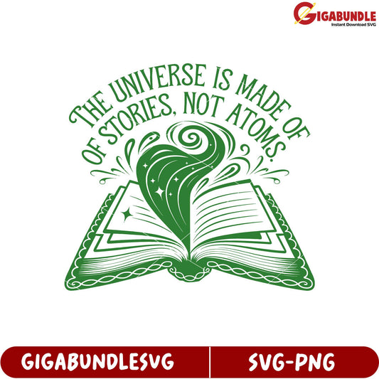 Creative Book SVG Design for Stories Not Atoms Inspiration Art