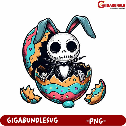 Creative Easter Bunny Skeleton PNG Design for Craft Projects