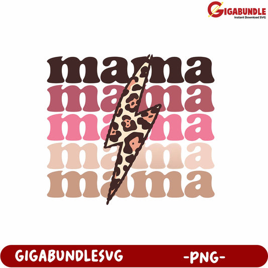 Creative Mama Lightning Graphic Design PNG Format Downloadable Art
