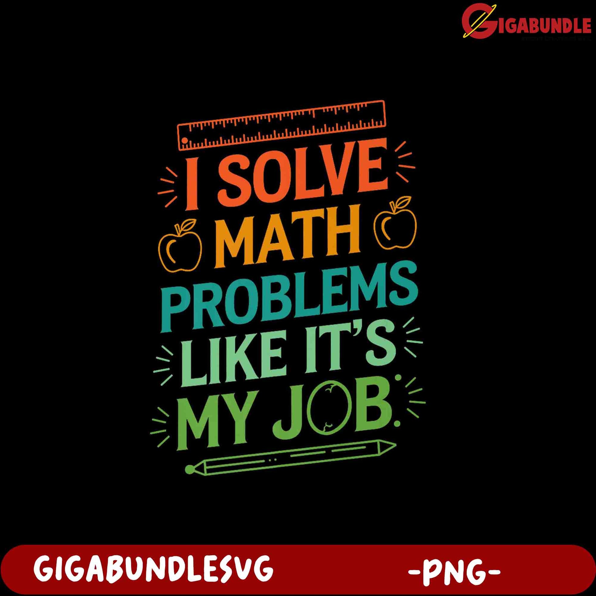 Creative Math Teacher PNG Design for Educators' Gifts