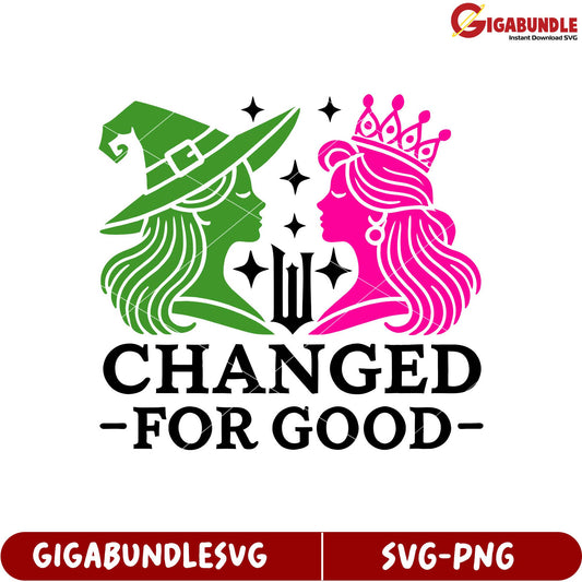 Creative Witch and Princess SVG Design for Good Transformation Art