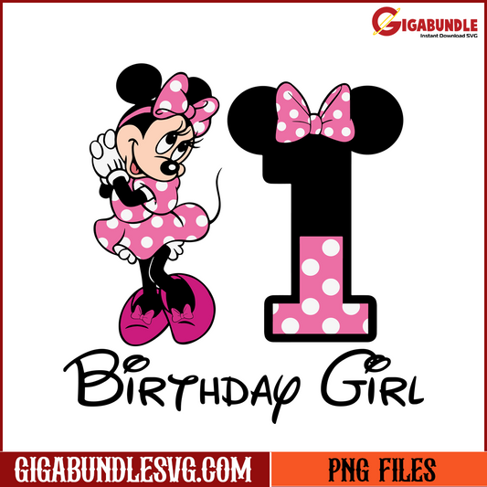 The 1st Birthday Girl Minnie