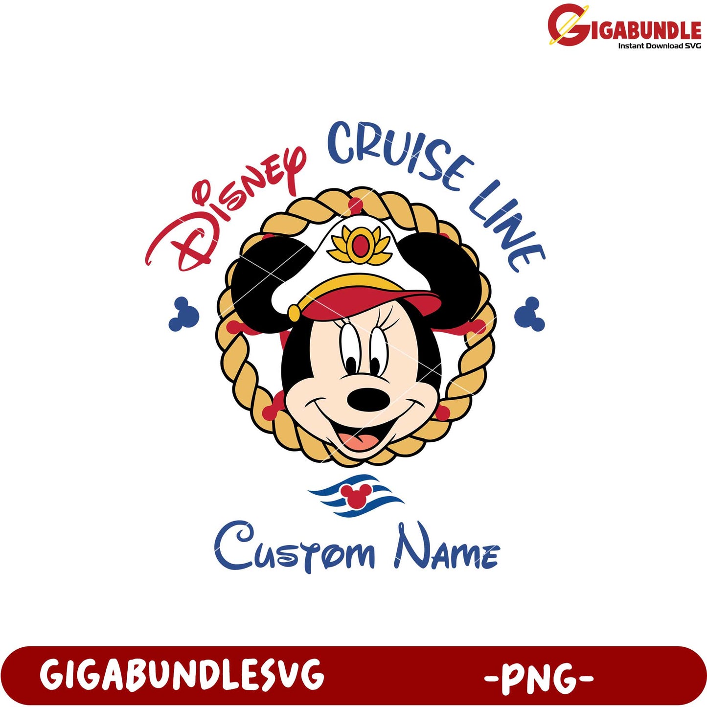 Custom Disney Cruise Line Mickey Mouse Image PNG File