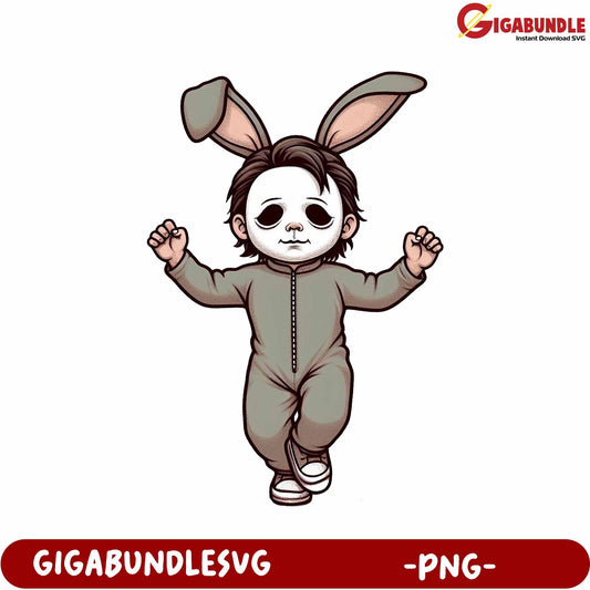 Cute Bunny Costume Child PNG for Creative Projects